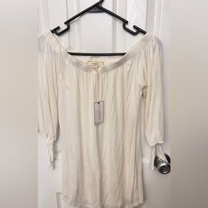 Cute Mid Sleeve White Cover Up